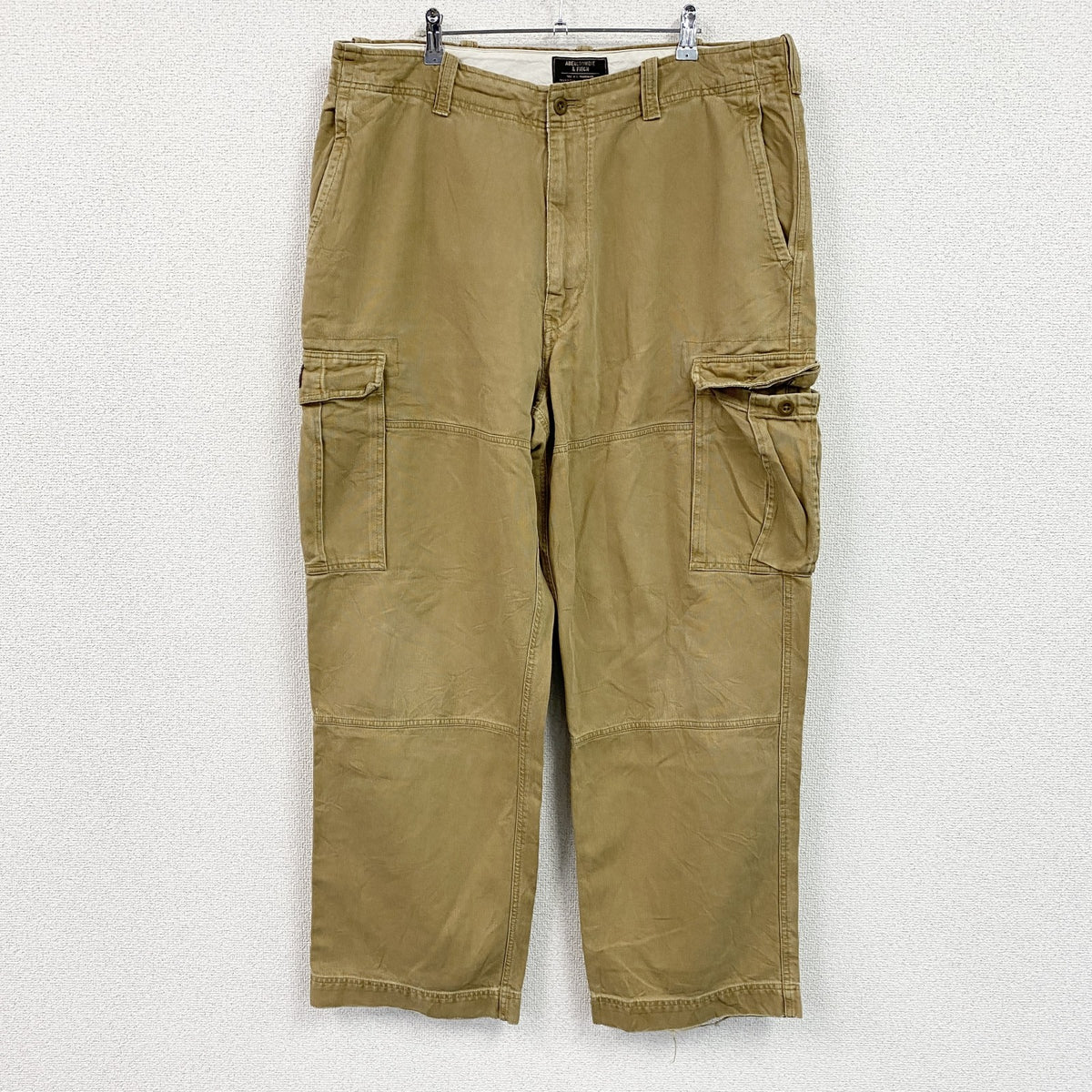 Abercrombie＆Fitch　アバクロンビー＆フィッチ　カーゴパンツ　ジップフライ　キャメル　38Rサイズ　古着