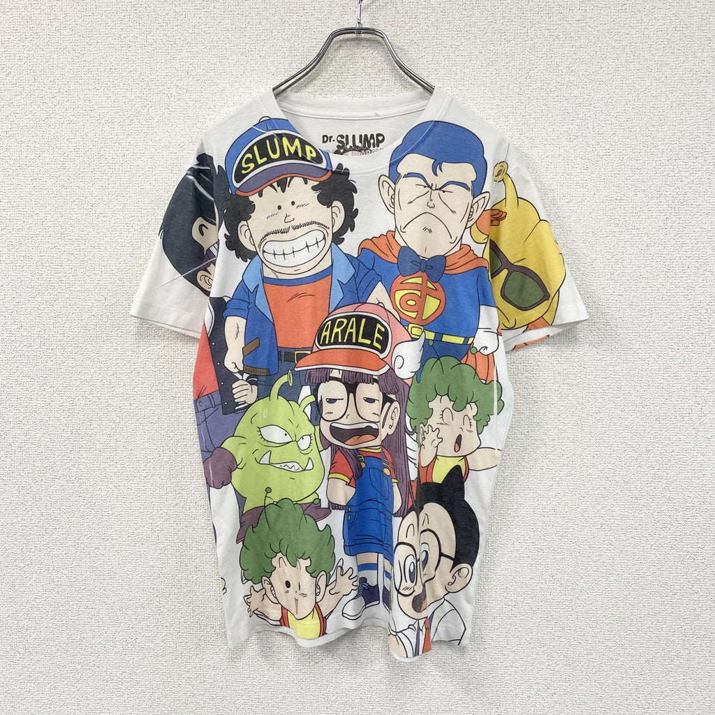 Dr.SLUMP ARALE　ドクタースランプアラレちゃん　半袖プリントTシャツ　マルチカラー　白　ホワイト　Mサイズ　古着