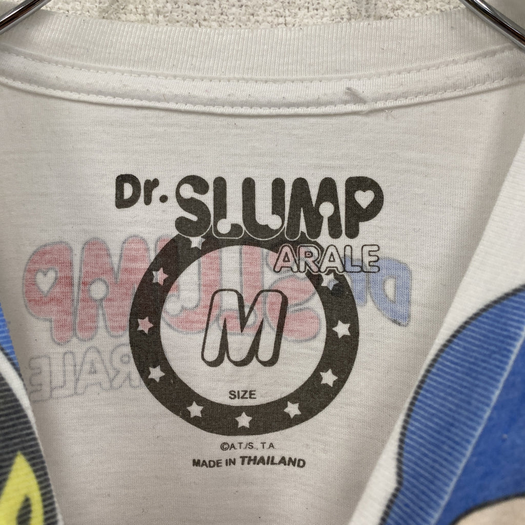 Dr.SLUMP ARALE　ドクタースランプアラレちゃん　半袖プリントTシャツ　マルチカラー　白　ホワイト　Mサイズ　古着