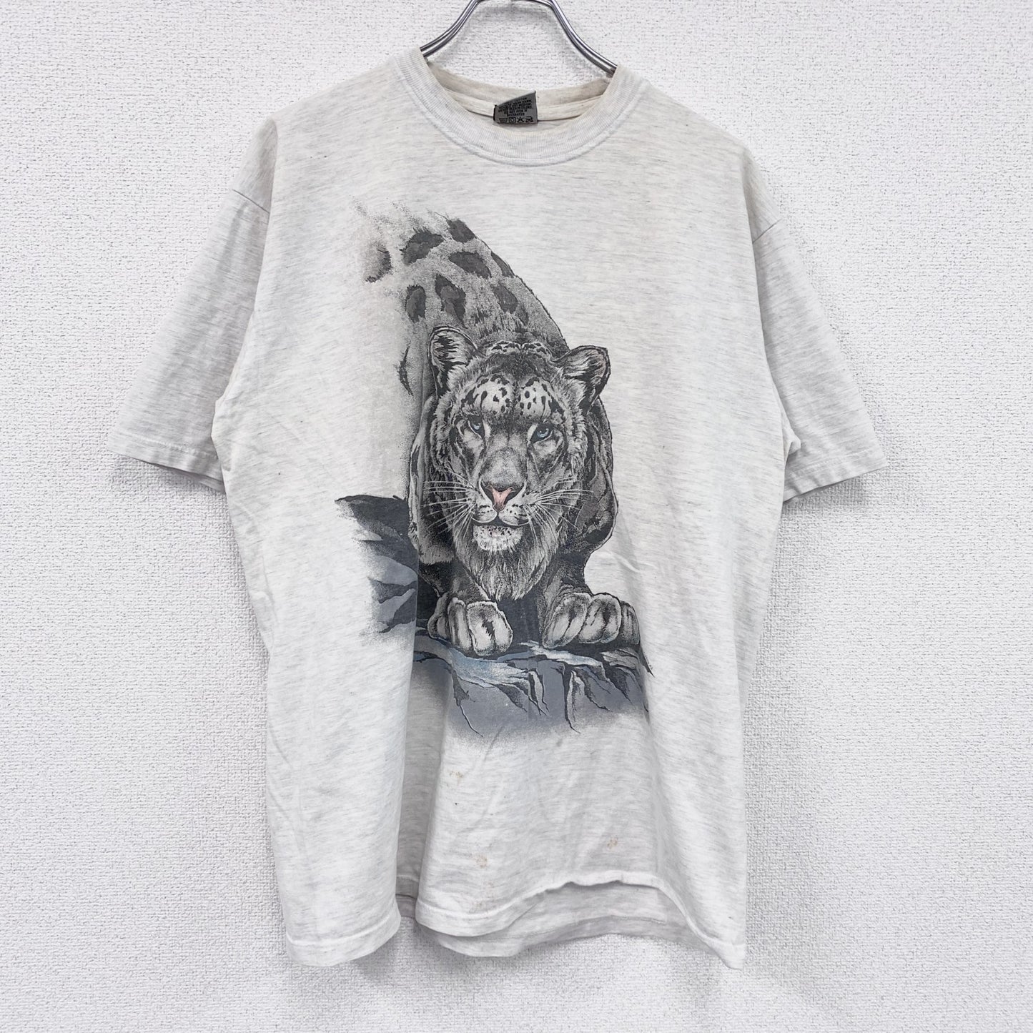 90s　Harlequin　半袖アニマルプリントTシャツ　ヴィンテージ　白　ホワイト　XLサイズ