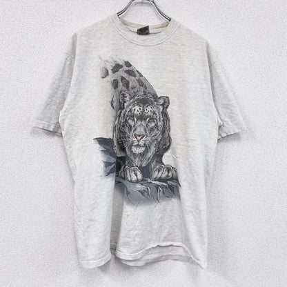 90s　Harlequin　半袖アニマルプリントTシャツ　ヴィンテージ　白　ホワイト　XLサイズ