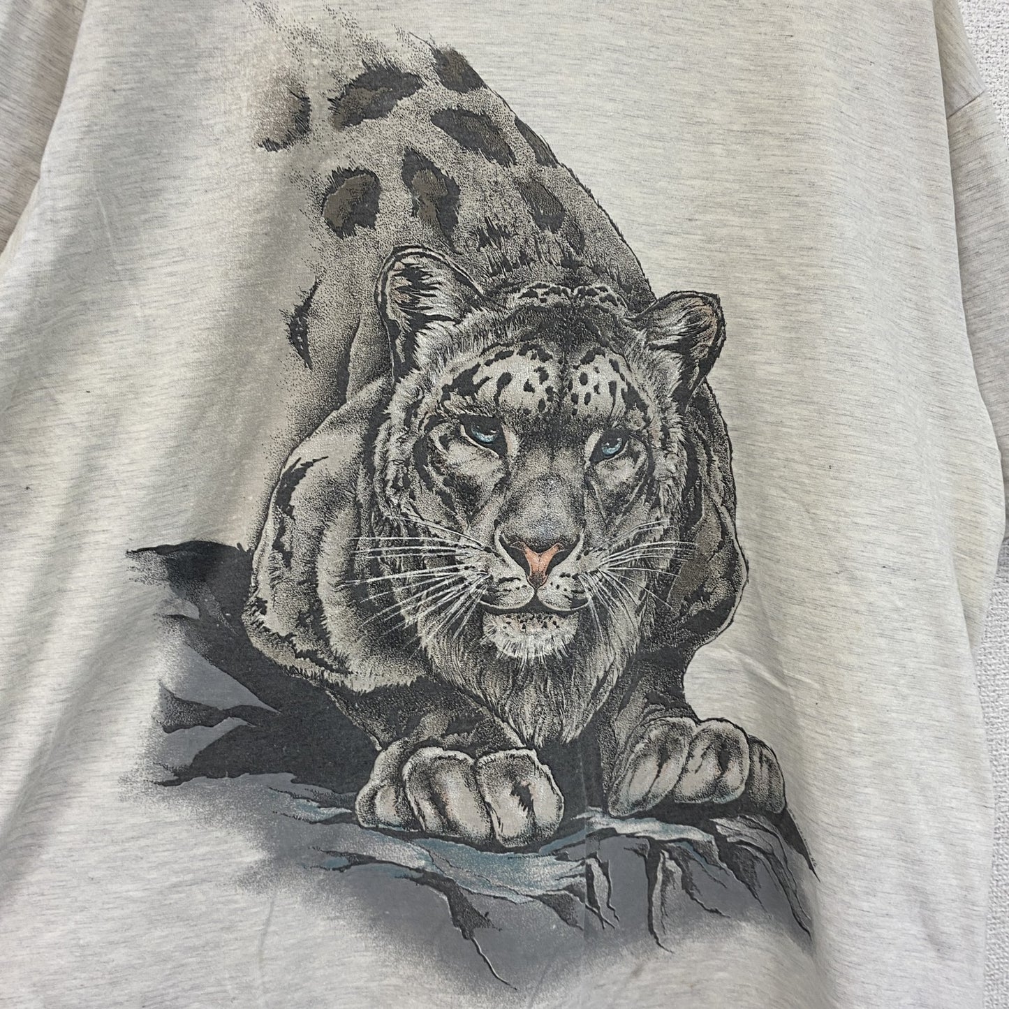 90s　Harlequin　半袖アニマルプリントTシャツ　ヴィンテージ　白　ホワイト　XLサイズ