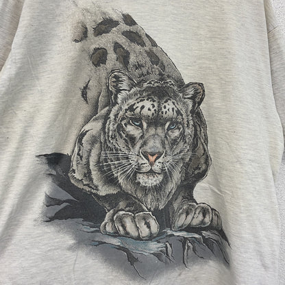 90s　Harlequin　半袖アニマルプリントTシャツ　ヴィンテージ　白　ホワイト　XLサイズ