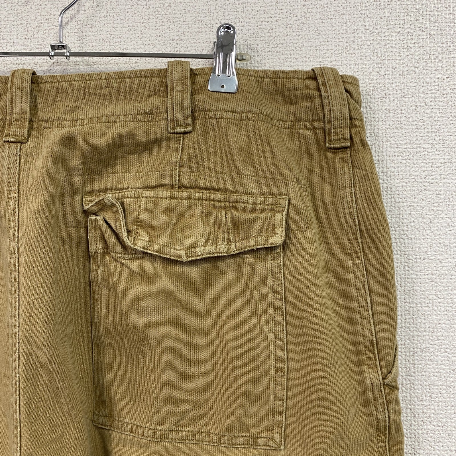 Abercrombie＆Fitch　アバクロンビー＆フィッチ　カーゴパンツ　ジップフライ　キャメル　38Rサイズ　古着