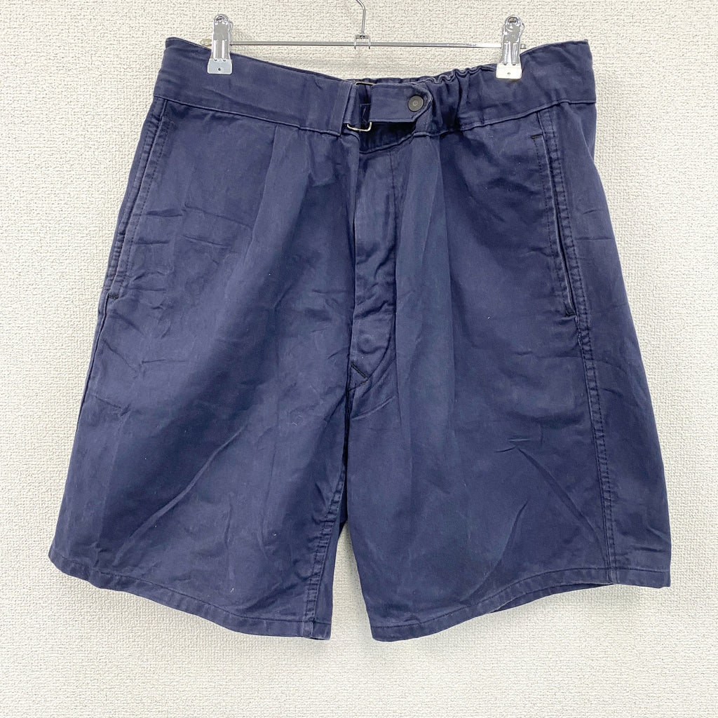 イタリア軍　ハーフパンツ/ショートパンツ　ミリタリーパンツ　紺　ネイビー　TG IVサイズ　古着