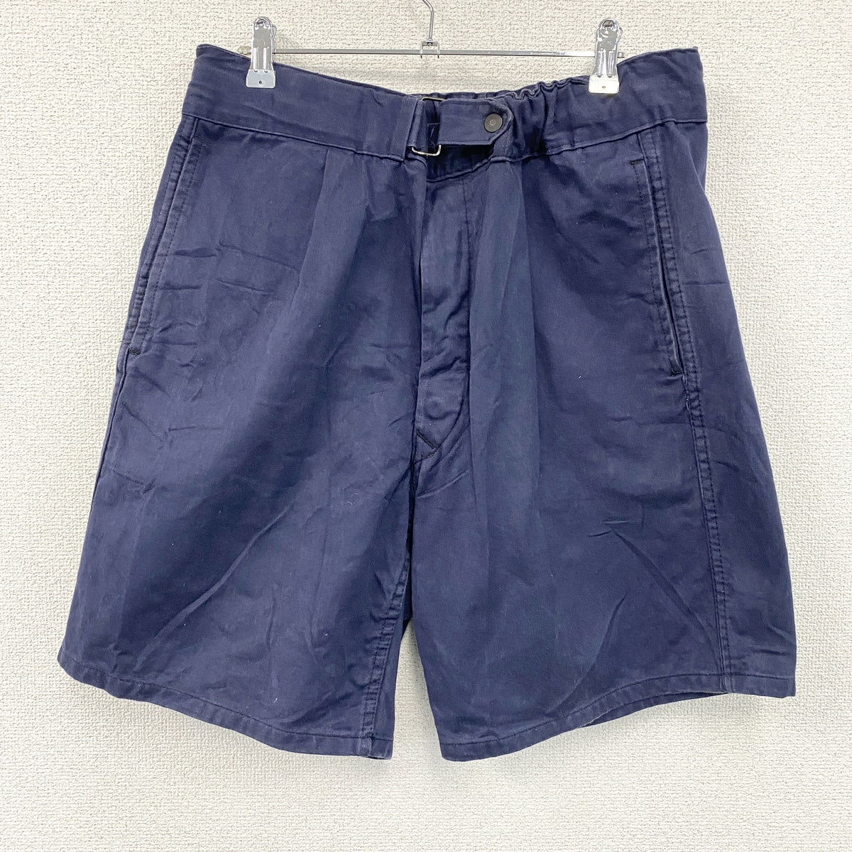 イタリア軍　ハーフパンツ/ショートパンツ　ミリタリーパンツ　紺　ネイビー　TG IVサイズ　古着