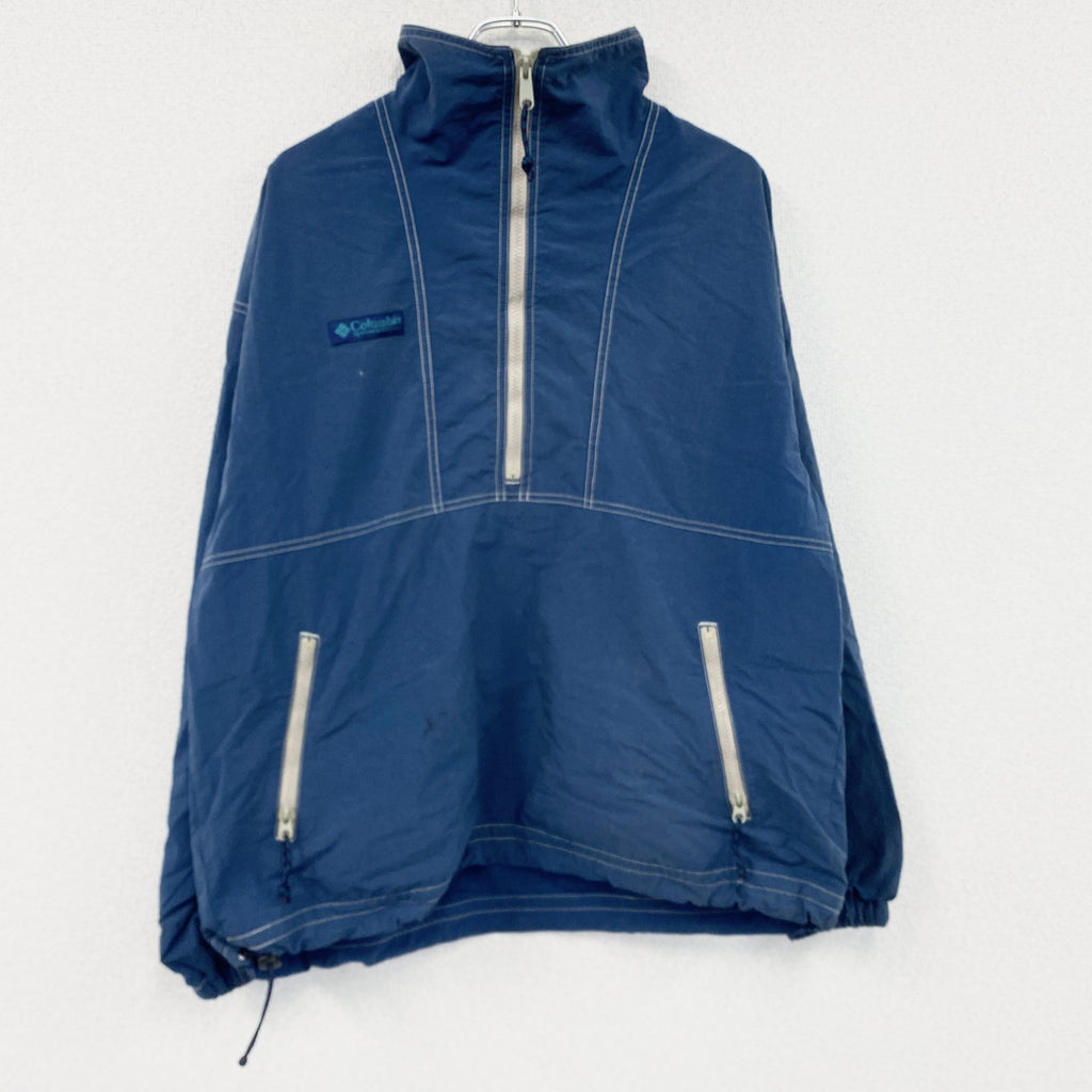 90s　Columbia　コロンビア　アノラックパーカー　ヴィンテージ　青　ブルー　Lサイズ　古着