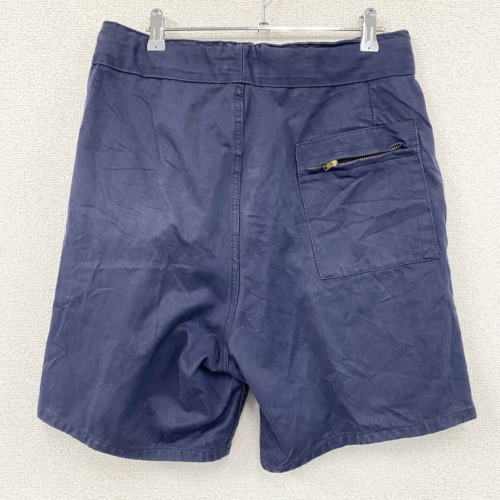 イタリア軍　ハーフパンツ/ショートパンツ　ミリタリーパンツ　紺　ネイビー　TG IVサイズ　古着