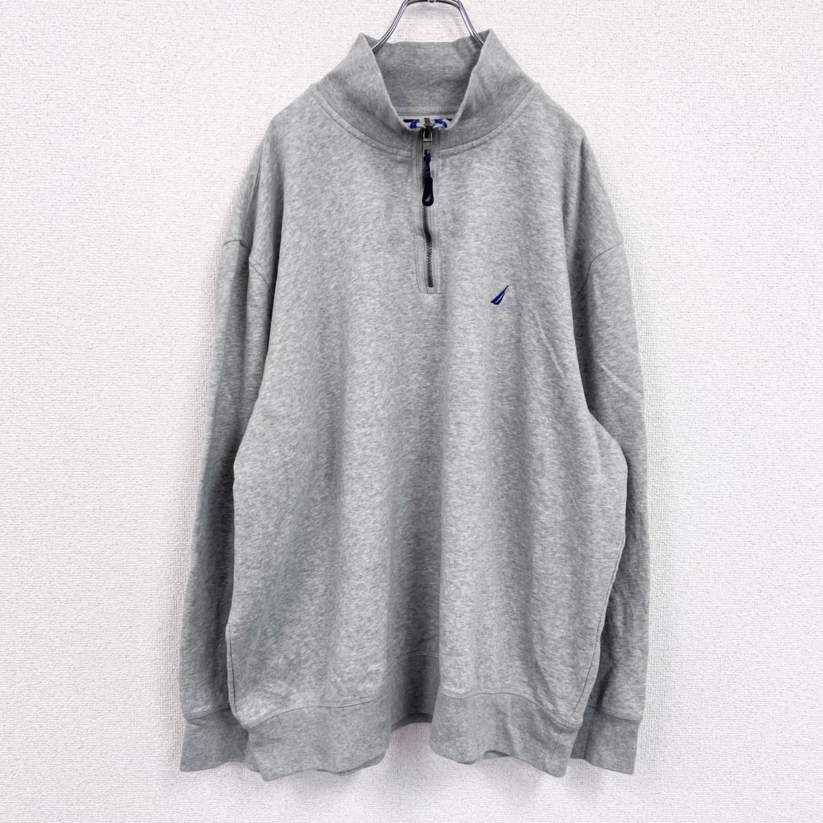 NAUTICA　ノーティカ　ハーフジッップスウェット/トレーナー　灰色　グレー　3XLサイズ　古着