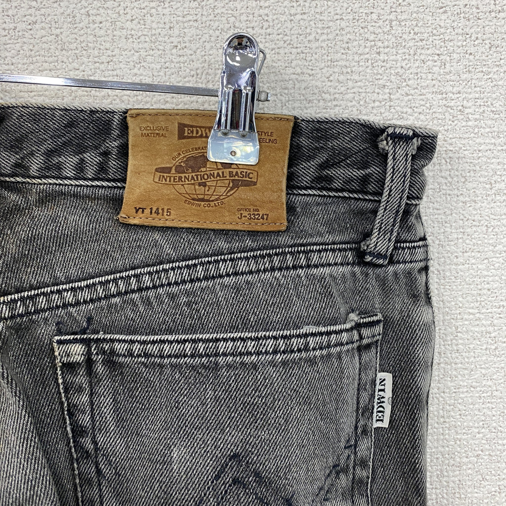EDWIN　エドウィン　デニムパンツ　ジップフライ　黒　ブラック　32サイズ ジーンズ メンズ コットン 古着