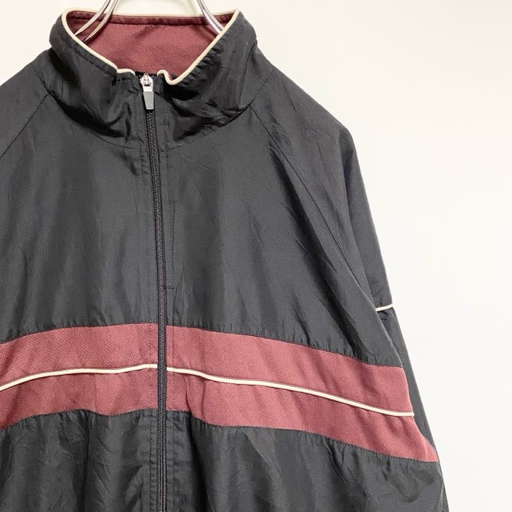 SIMPLY FOR SPORTS　長袖ハイネックブルゾン　ジップアップジャンパー　黒　ブラック　秋冬服　Lサイズ　古着