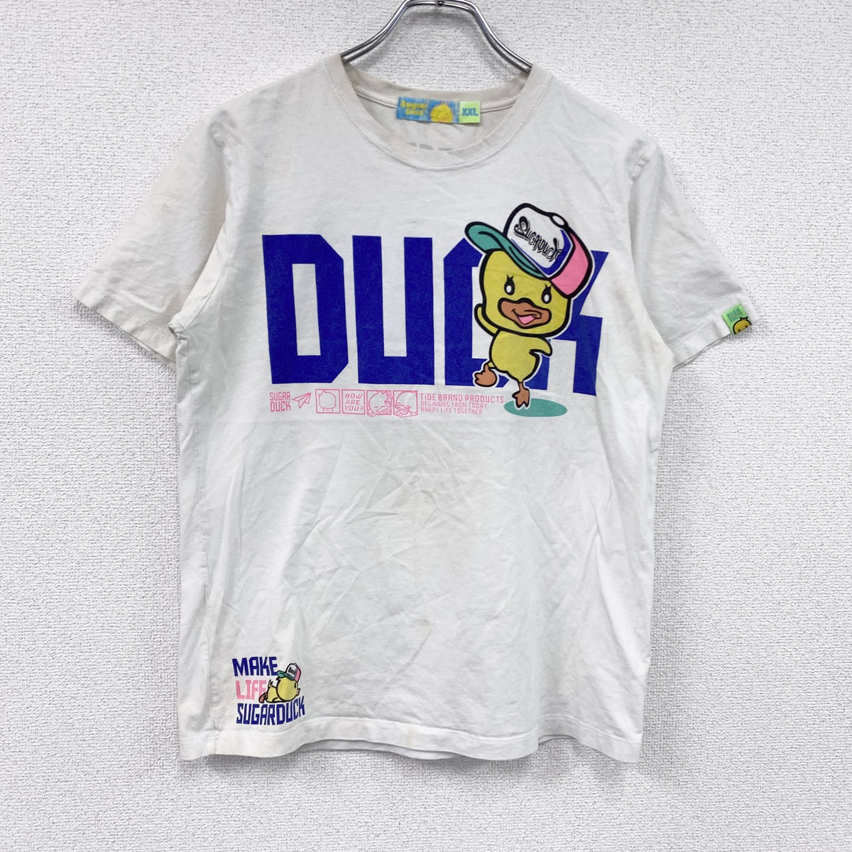 Sugar Duck　半袖プリントTシャツ　白　ホワイト　2XLサイズ　古着