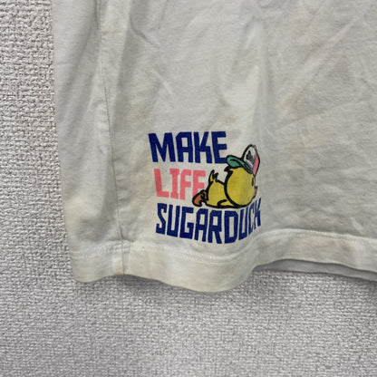 Sugar Duck　半袖プリントTシャツ　白　ホワイト　2XLサイズ