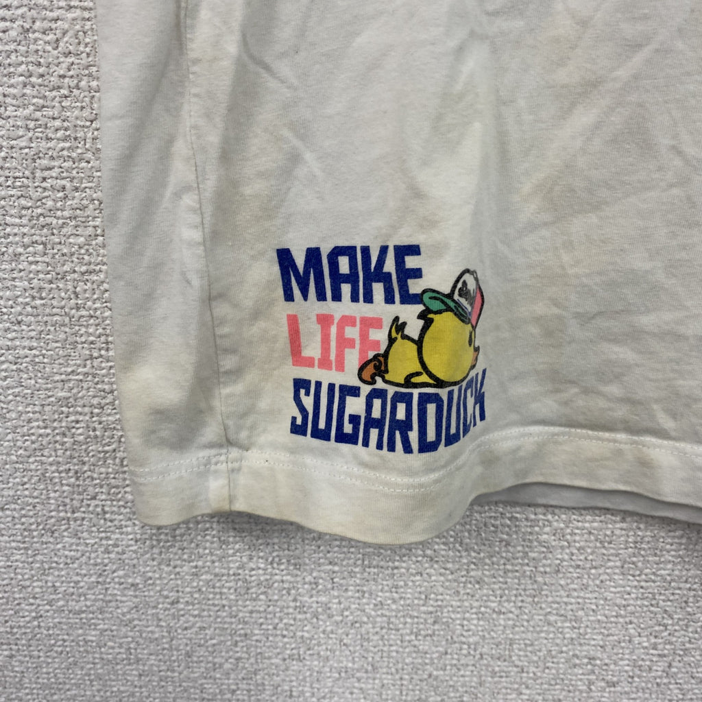 Sugar Duck　半袖プリントTシャツ　白　ホワイト　2XLサイズ　古着