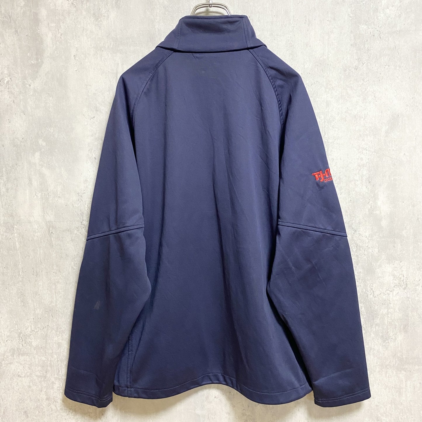 古着 used　ULTRACLUB　長袖フルジップトラックジャケット　ジャージ　ワンポイントロゴ刺繍　ネイビー　Mサイズ