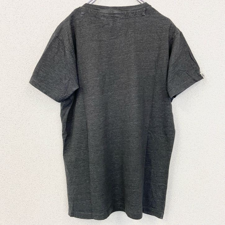 JACK＆JONES　ジャックアンドジョーンズ　半袖デザインプリントTシャツ　スペード　グレー　灰色　Mサイズ　古着