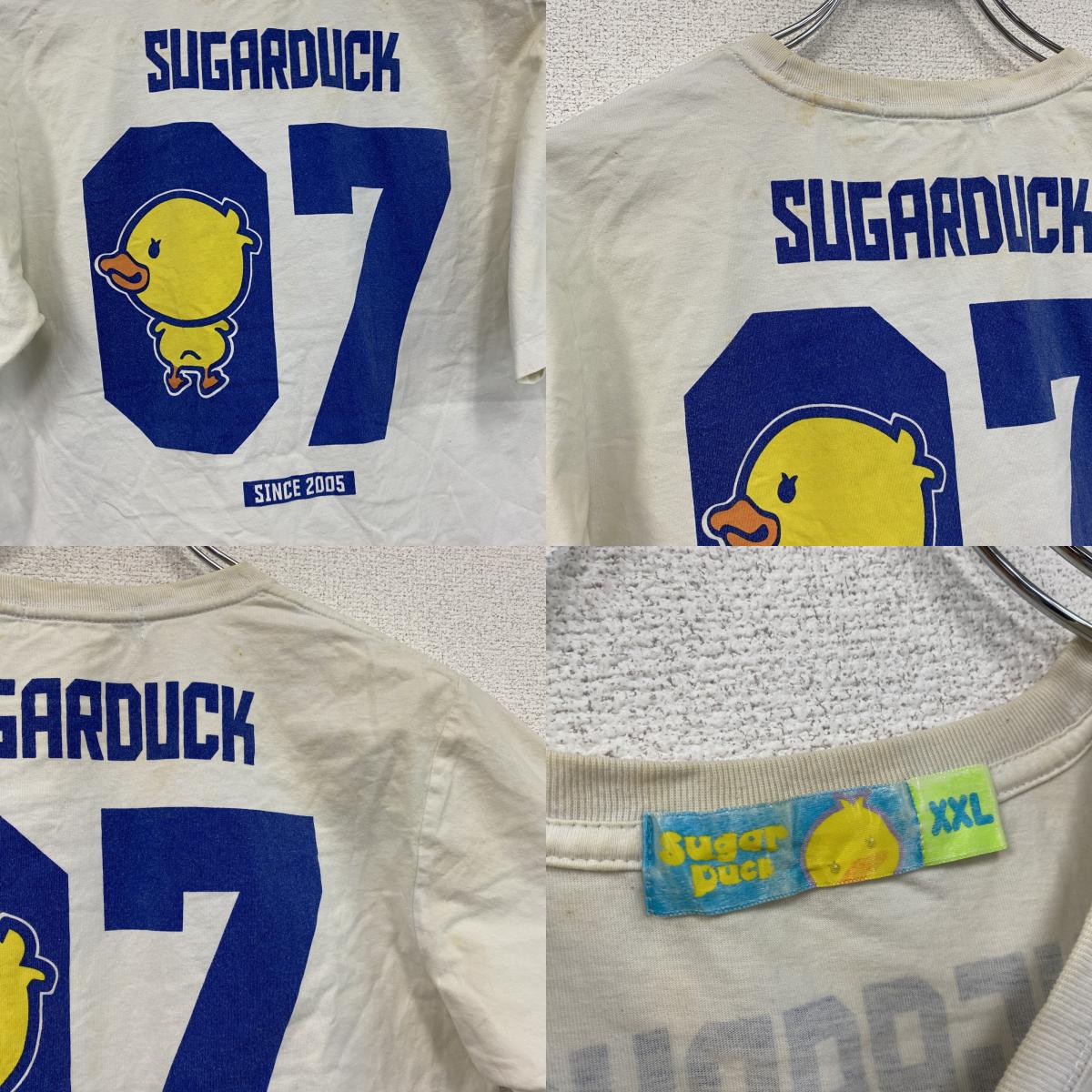 Sugar Duck　半袖プリントTシャツ　白　ホワイト　2XLサイズ