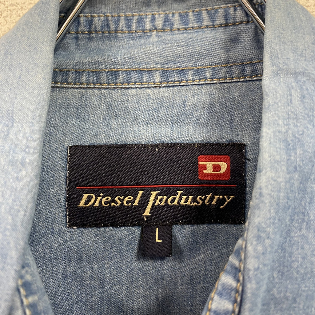 DIESEL　ディーゼル　長袖デニムシャツ　2つポケット　インディゴ　Lサイズ　古着