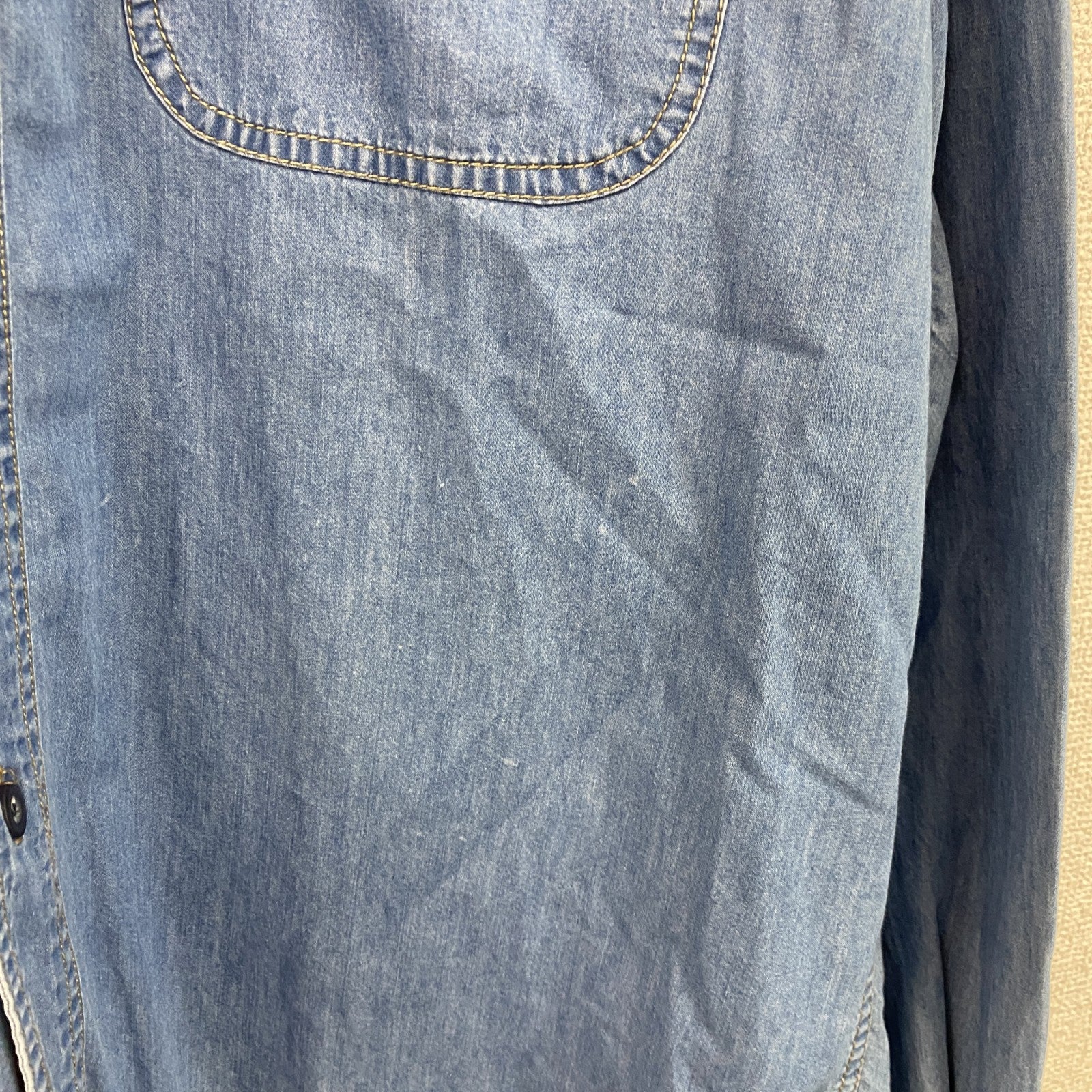 DIESEL　ディーゼル　長袖デニムシャツ　2つポケット　インディゴ　Lサイズ　古着
