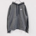 NIKE　ナイキ　スウェットパーカー/フーディー　スウッシュ　灰色　グレー　Mサイズ　古着