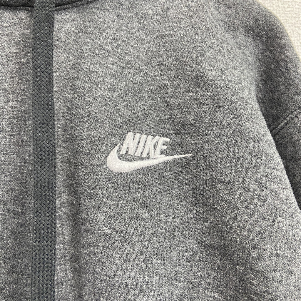 NIKE　ナイキ　スウェットパーカー/フーディー　スウッシュ　灰色　グレー　Mサイズ　古着