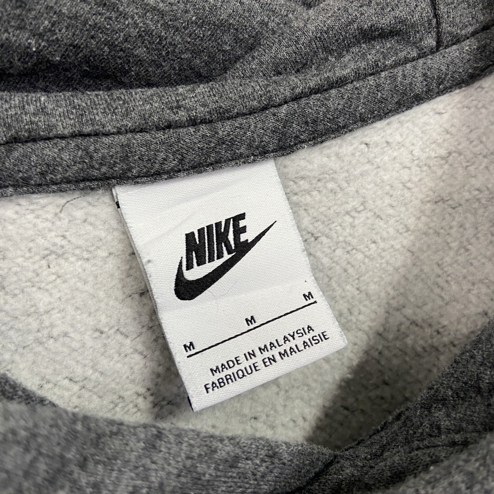 NIKE　ナイキ　スウェットパーカー/フーディー　スウッシュ　灰色　グレー　Mサイズ　古着