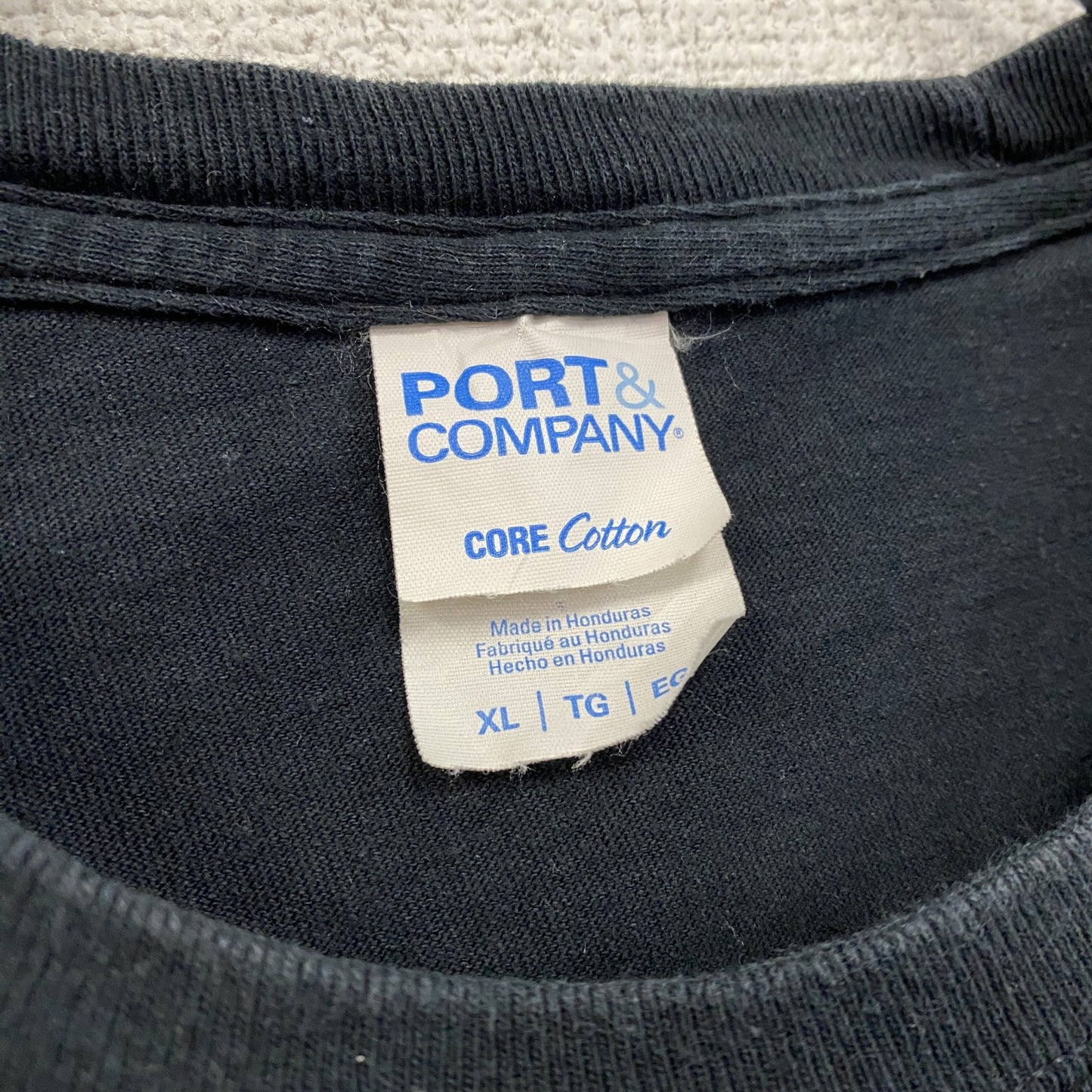 PORT&COMPANY　ポートアンドカンパニー　半袖プリントTシャツ　黒　ブラック　XLサイズ