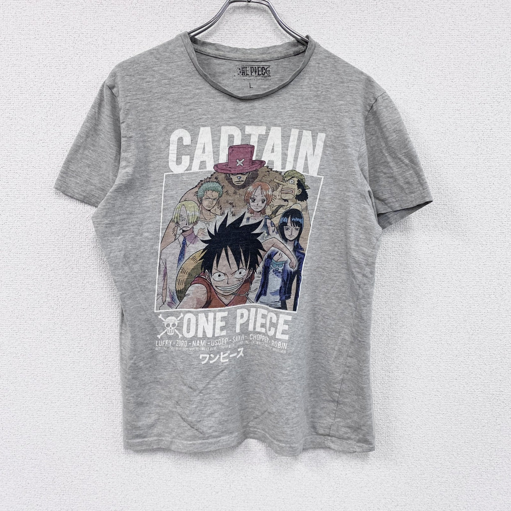 ONE PIECE　ワンピース　半袖プリントTシャツ　灰色　グレー　Lサイズ　古着
