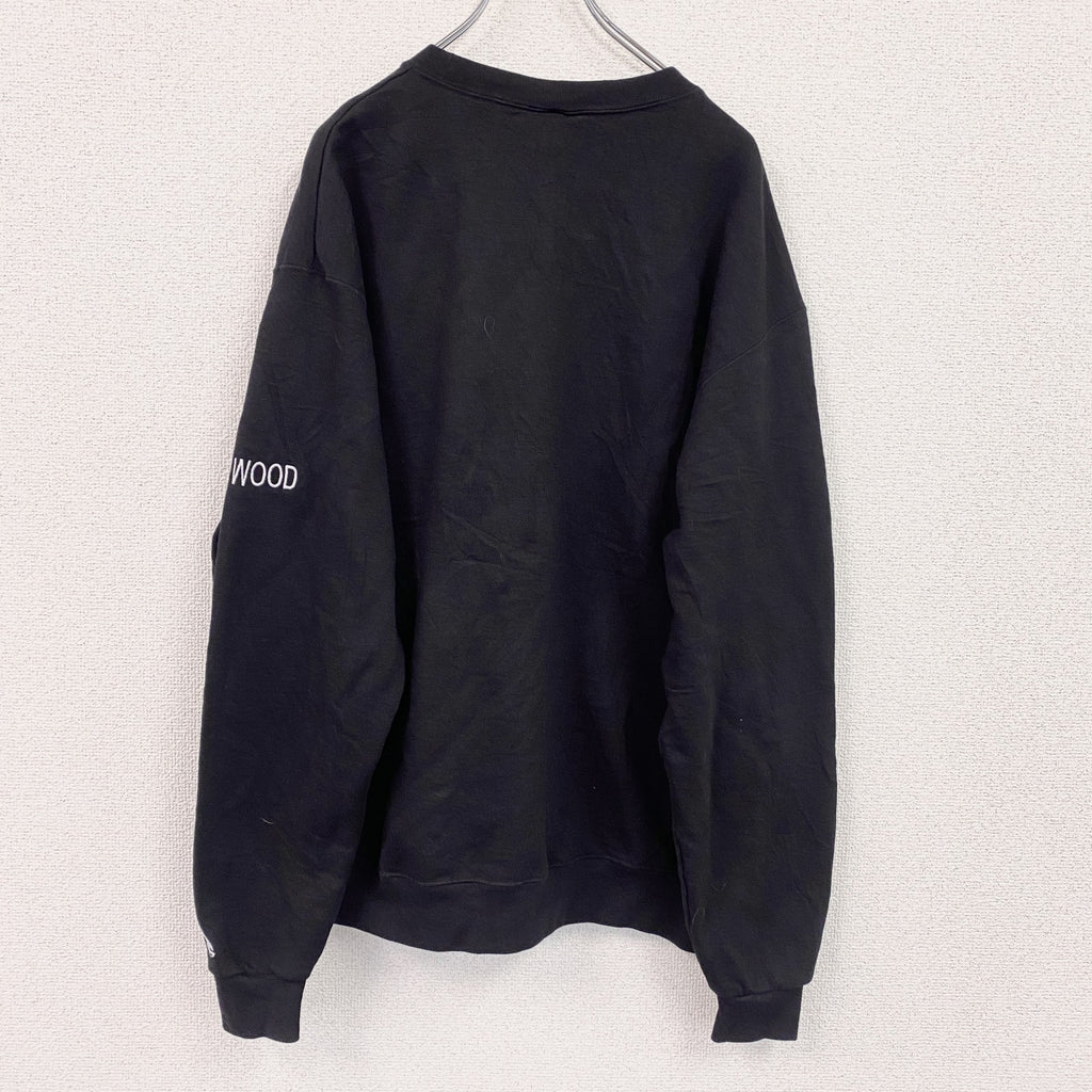 Champion　チャンピオン　スウェット/トレーナー　刺繍ロゴ　クルーネック　現行　黒　ブラック　XLサイズ　古着