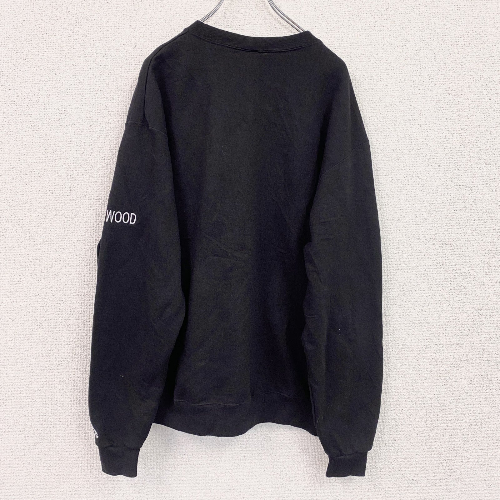 Champion　チャンピオン　スウェット/トレーナー　刺繍ロゴ　クルーネック　現行　黒　ブラック　XLサイズ　古着