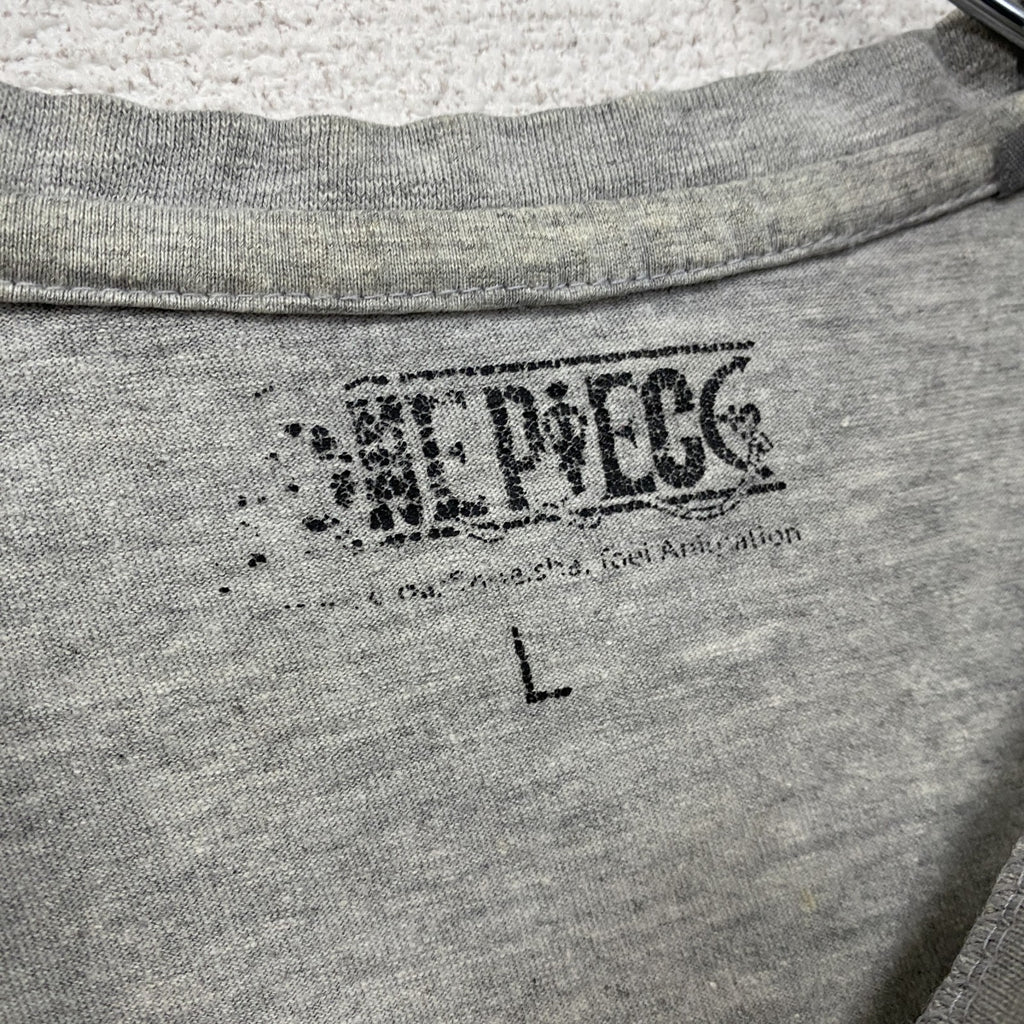 ONE PIECE　ワンピース　半袖プリントTシャツ　灰色　グレー　Lサイズ　古着