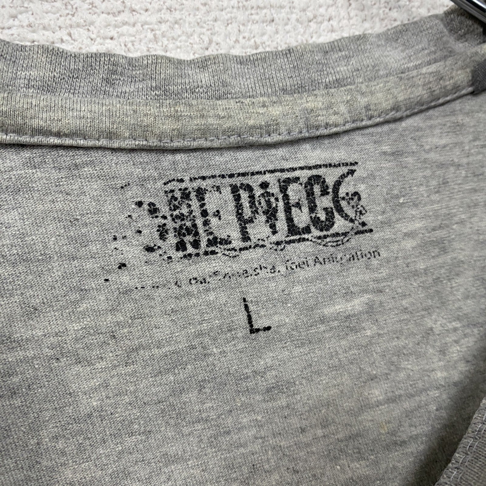 ONE PIECE　ワンピース　半袖プリントTシャツ　灰色　グレー　Lサイズ　古着