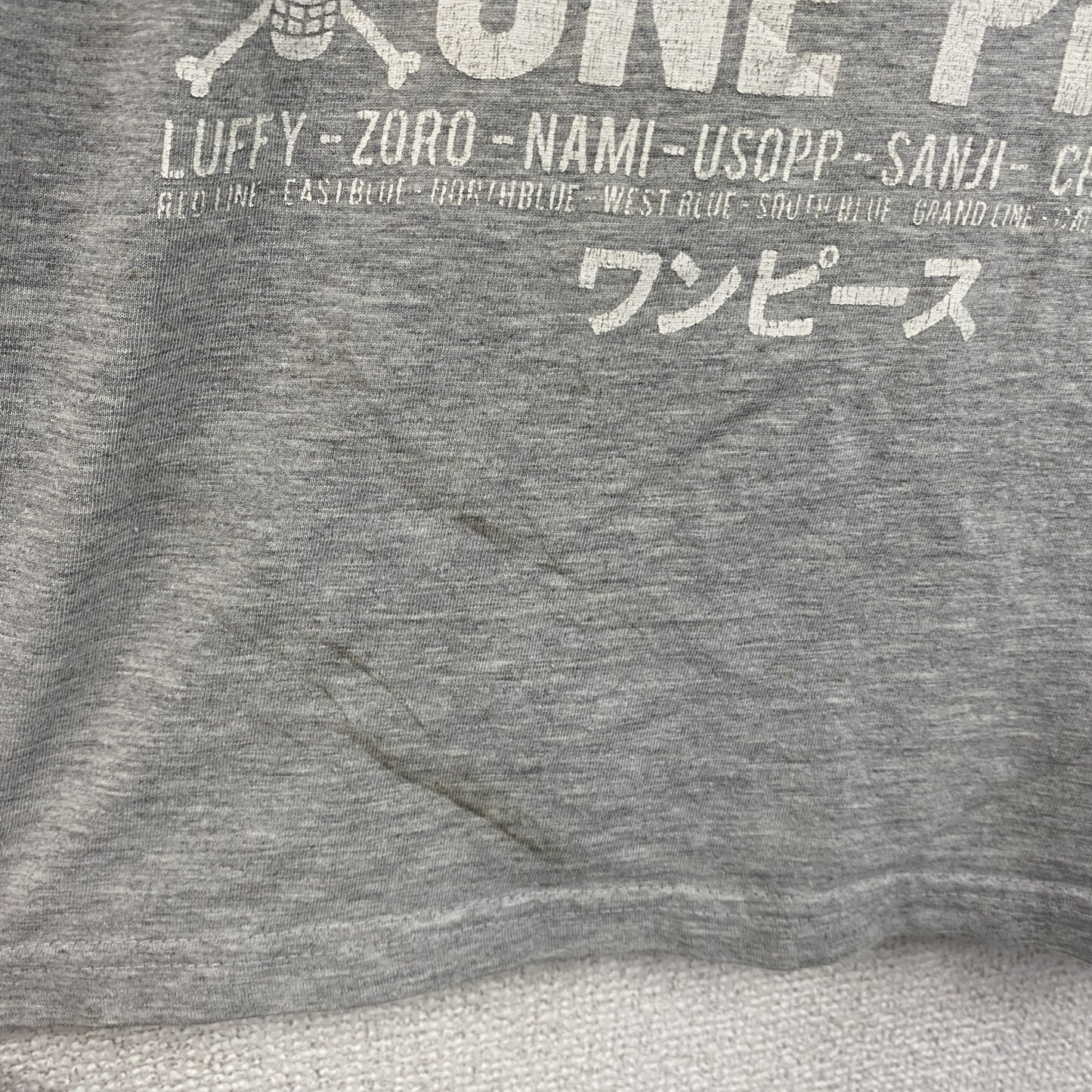 ONE PIECE　ワンピース　半袖プリントTシャツ　灰色　グレー　Lサイズ