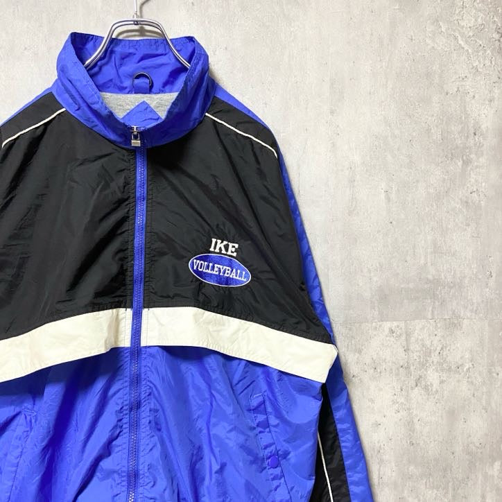 90s　Holloway　ホロウェイ　長袖ナイロンジャケット　バレーボール　ブルー　ヴィンテージ　Mサイズ　古着