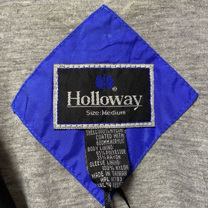 90s　Holloway　ホロウェイ　長袖ナイロンジャケット　バレーボール　ブルー　ヴィンテージ　Mサイズ　古着