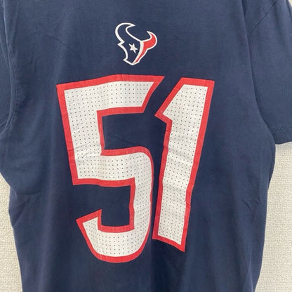 古着 used　NIKE ナイキ　半袖プリントTシャツ　スウッシュマーク　ネイビー　NFL　ヒューストン テキサンズ　Sサイズ