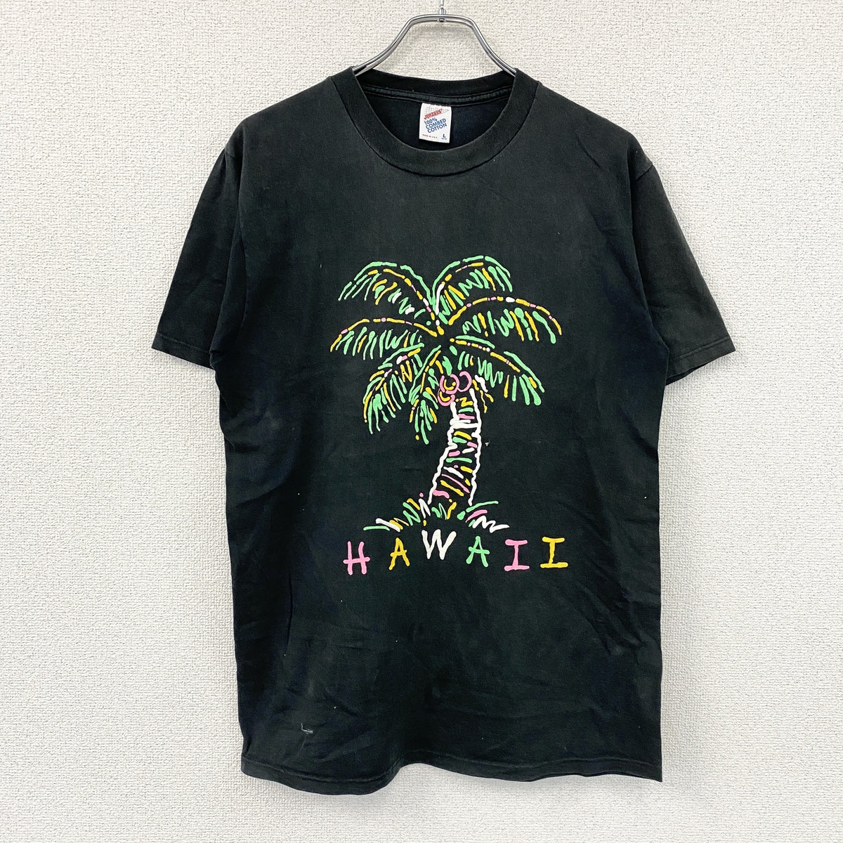 JERZEES　ジャージーズ　半袖プリントTシャツ　黒　ブラック　Lサイズ　古着