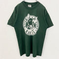 GILDAN　ギルダン　半袖アニマルプリントTシャツ　リバーシティラスカルズ　野球　緑　グリーン　Mサイズ　古着