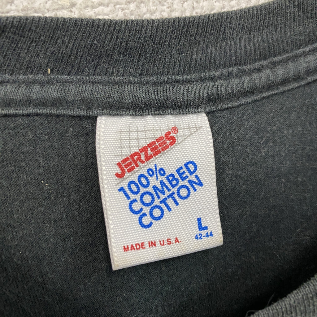 JERZEES　ジャージーズ　半袖プリントTシャツ　黒　ブラック　Lサイズ　古着