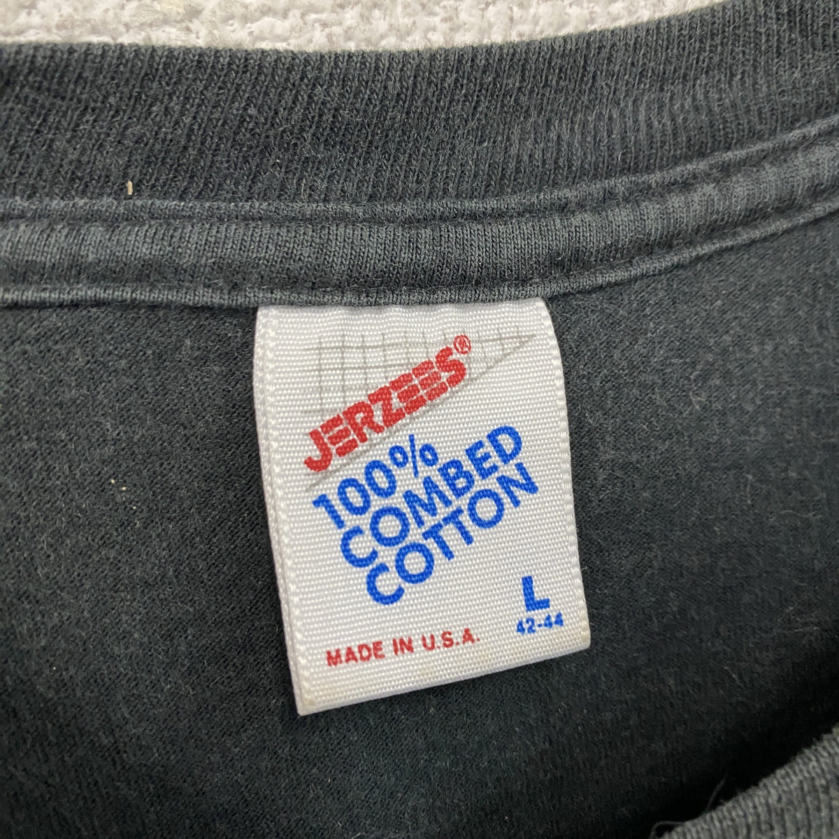 JERZEES　ジャージーズ　半袖プリントTシャツ　黒　ブラック　Lサイズ　古着