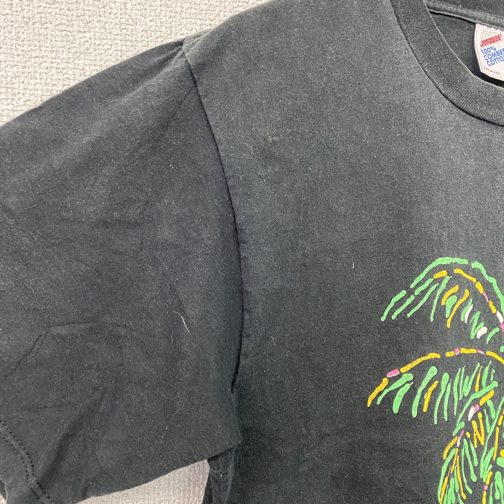 JERZEES　ジャージーズ　半袖プリントTシャツ　黒　ブラック　Lサイズ　古着