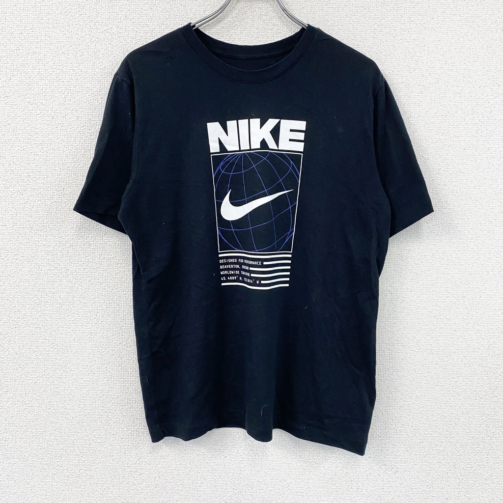 NIKE　ナイキ　半袖プリントTシャツ　黒　ブラック　XLサイズ　古着