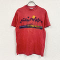90s　Hanes　ヘインズ　半袖プリントTシャツ　シングルステッチ　フェード　HAWAII　スーベニア　赤　レッド　Mサイズ　　ヴィンテージ　古着