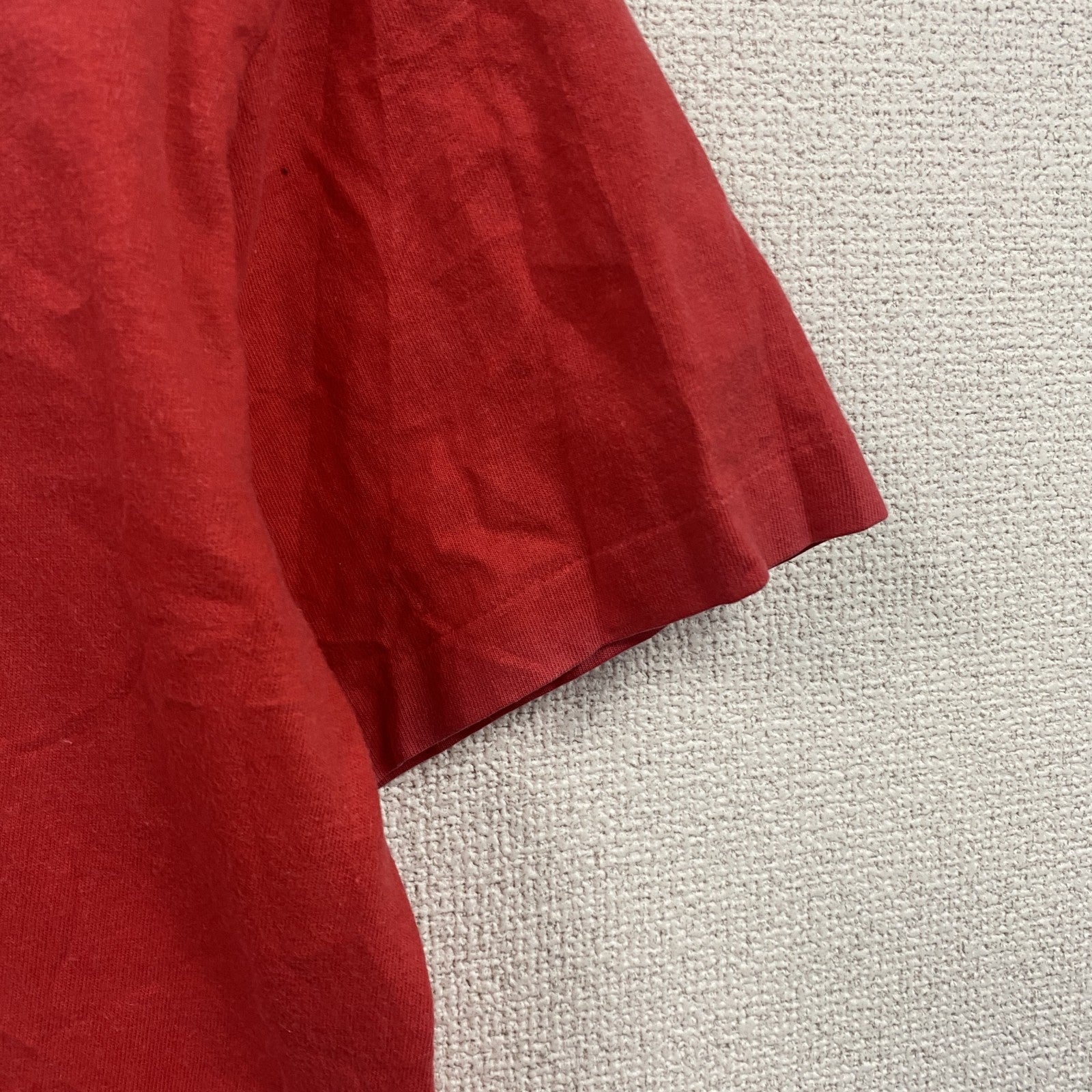 90s　Hanes　ヘインズ　半袖プリントTシャツ　シングルステッチ　フェード　HAWAII　スーベニア　赤　レッド　Mサイズ　　ヴィンテージ　古着