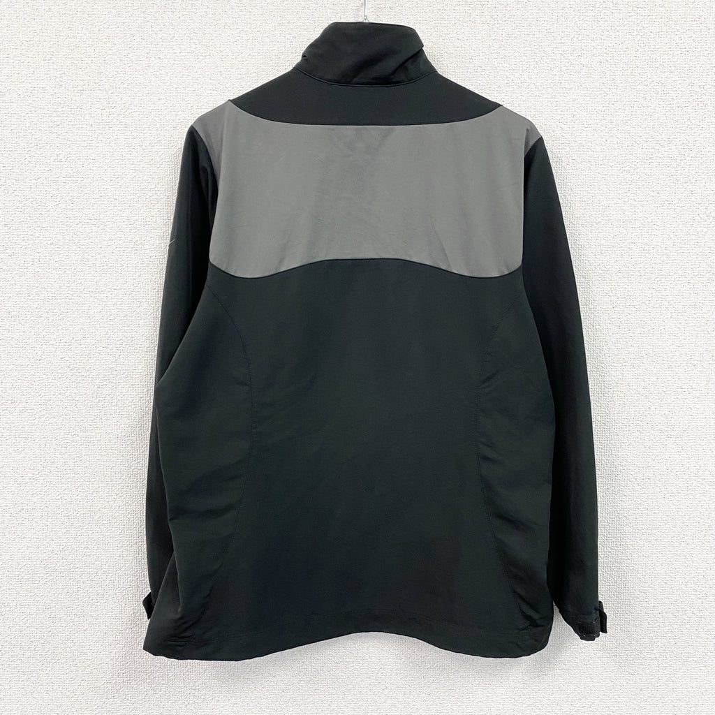 NIKE GOLF　ナイキゴルフ　ハーフジップトラックジャケット/ジャージ　スウッシュ　黒　ブラック　Lサイズ　古着