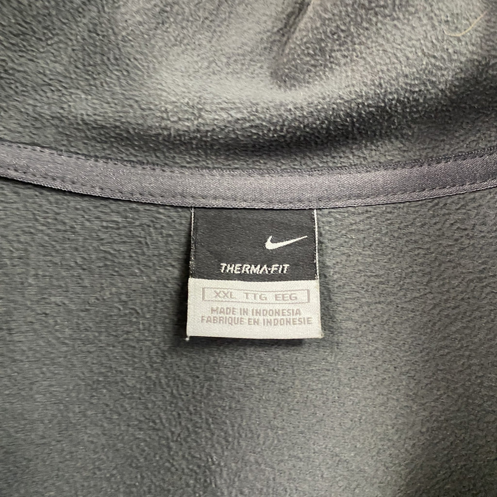 NIKE　ナイキ　THERMA-FIT　フリースジャケット/ボアジャケット　スウッシュ　灰色　グレー　2XLサイズ　古着