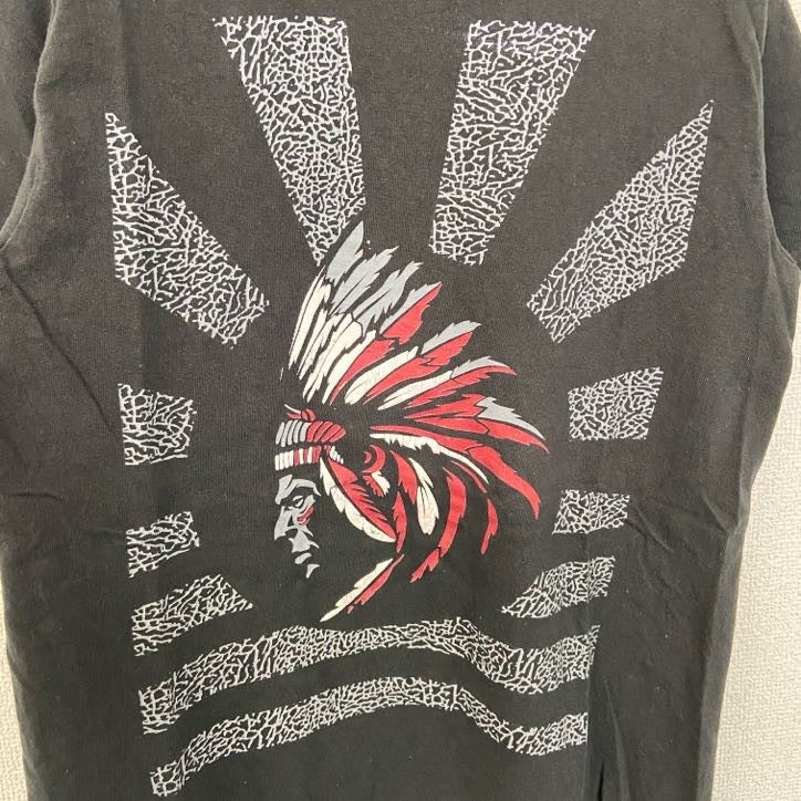 SOLE ADDICTION　半袖プリントTシャツ　インディアン　レトロデザイン　黒　ブラック　Sサイズ　古着