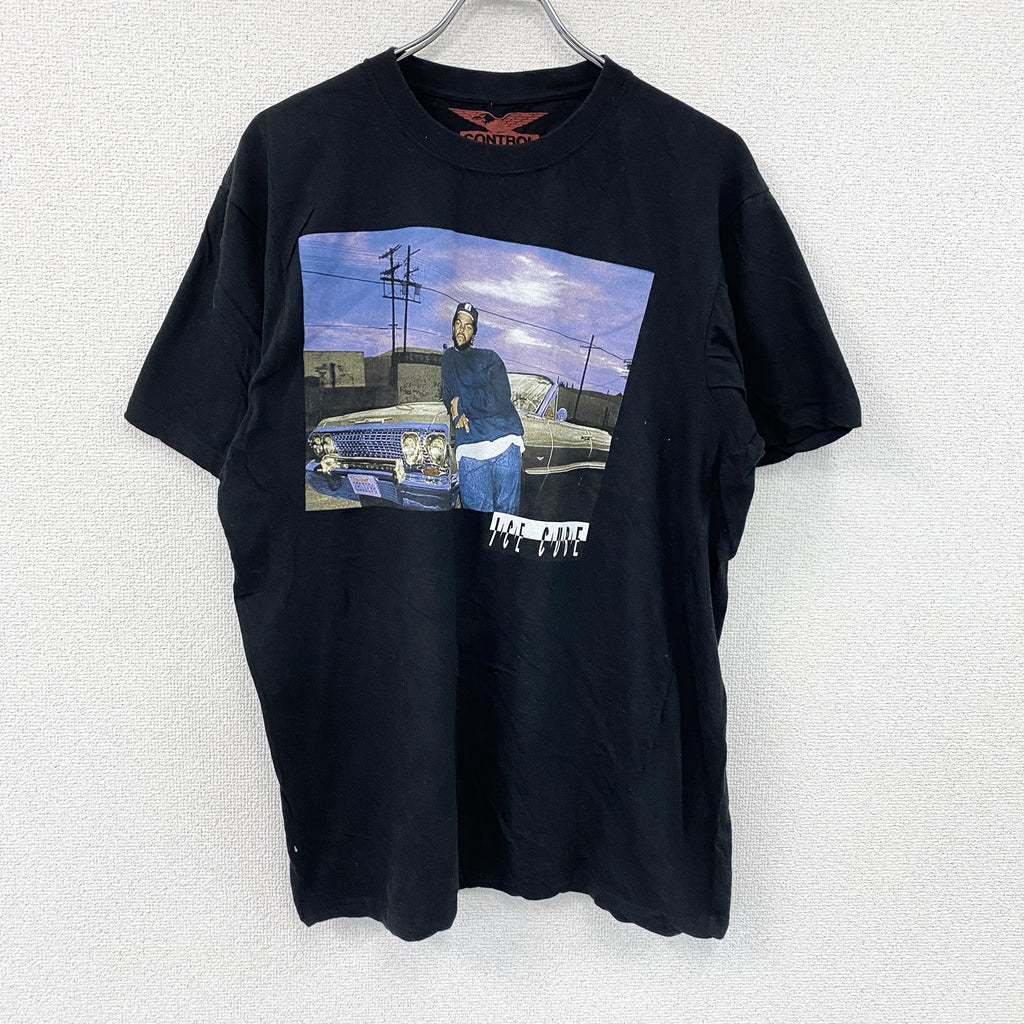 CONTROL　ICE CUBE　アイスキューブ　半袖プリントTシャツ　黒　ブラック　XLサイズ　古着