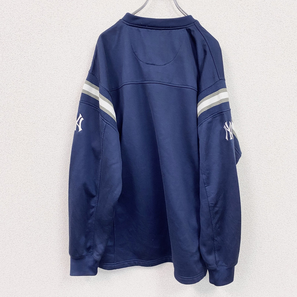 90s　Lee　リー　MLB　ヤンキース　ゲームシャツ　ベースボールシャツ　ヴィンテージ　紺　ネイビー　古着