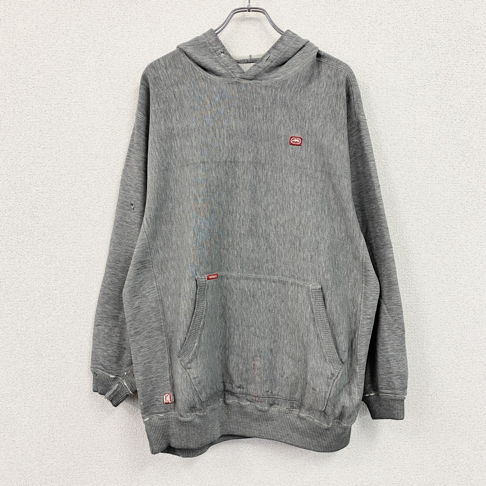 ECKO UNLTD.　エコーアンリミテッド　リバースウィーブタイプ　スウェットパーカー/フーディー　グレー　灰色　古着